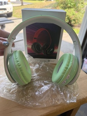 B39 Bluetooth Headset Wireless Hi-Fi Stereo Over-Ear Headphones Green NIB #gift