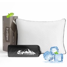 Ivellow Travel Pillow Camping Pillow For Sleeping Small Cooling Shredded Memory