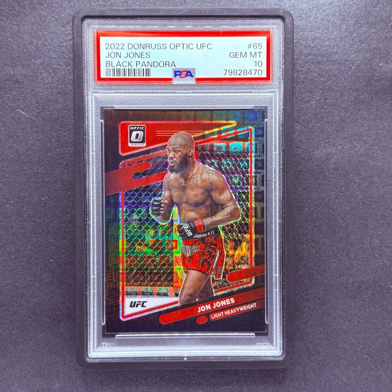 2022 DONRUSS OPTIC UFC JON JONES BLACK PANDORA CASE HIT PSA 10 💎 GEM MT LEGEND 