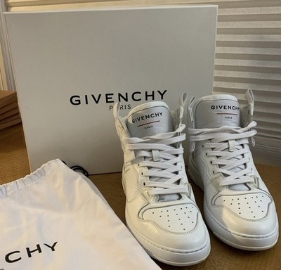 Givenchy Wing Leather High-top Sneaker, White, Women s, Size 9.5 Authentic