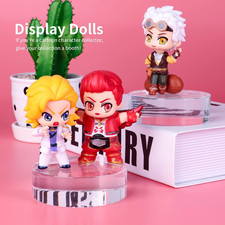 Acrylic round Display Block, 2 Pieces 3 X 3 X 1 Inches Edge Polished Clear Di...