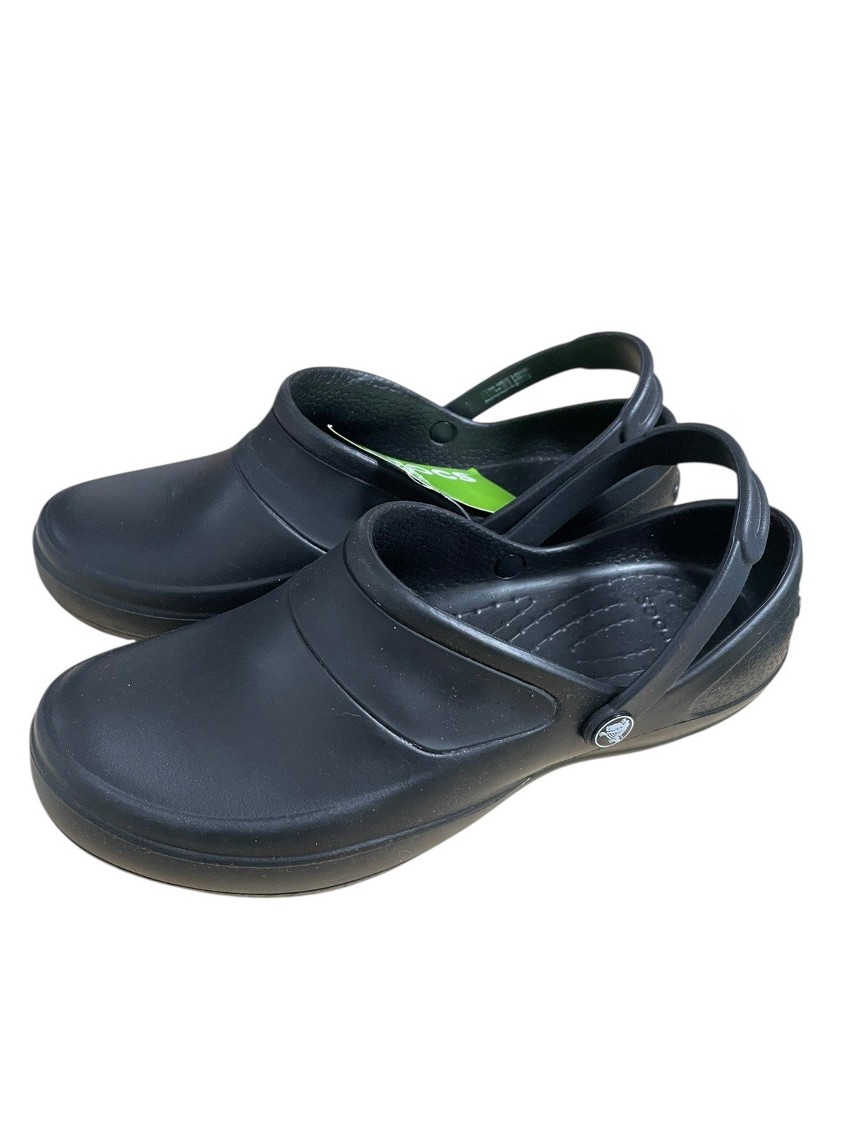 NWT Crocs Women's 10 Mercy Work Clogs Slip Resistant Work Shoes Black Roomy Fit