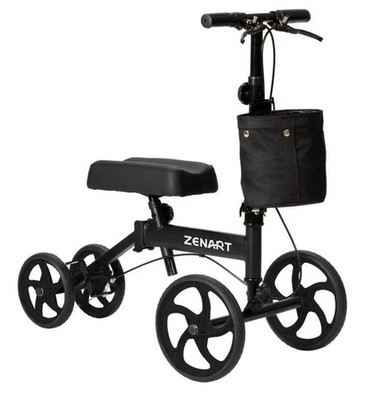 Zenart Knee Walker Scooter Black Folding Crutch Alternative MT-9253 BLACK 3028T