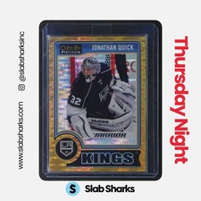 2014 UPPER DECK O-PEE-CHEE PLATINUM #130 JONATHAN QUICK SEISMIC GOLD /50
