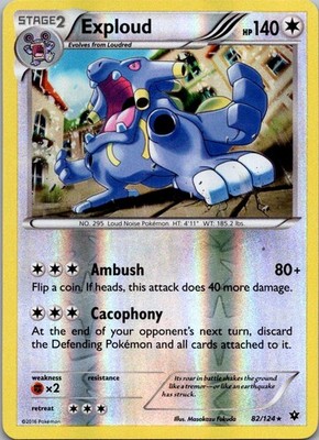Exploud Rare XY - Fates Collide 82/124 NM