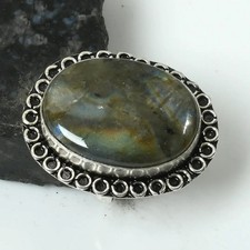 Labradorite Gemstone Handmade Ring Jewelry For Unisex US Size-8.5 AR 16939