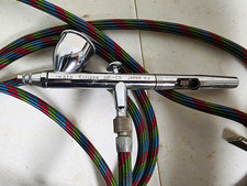 Iwata Eclipse HP-CS Airbrush w/ 10Ft Hose  Inline Pressure Gauge Regulator
