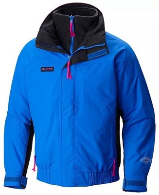 Columbia Bugaboo 1986 Field Interchange Jacket Pink Blue Mens XL Rare Retro