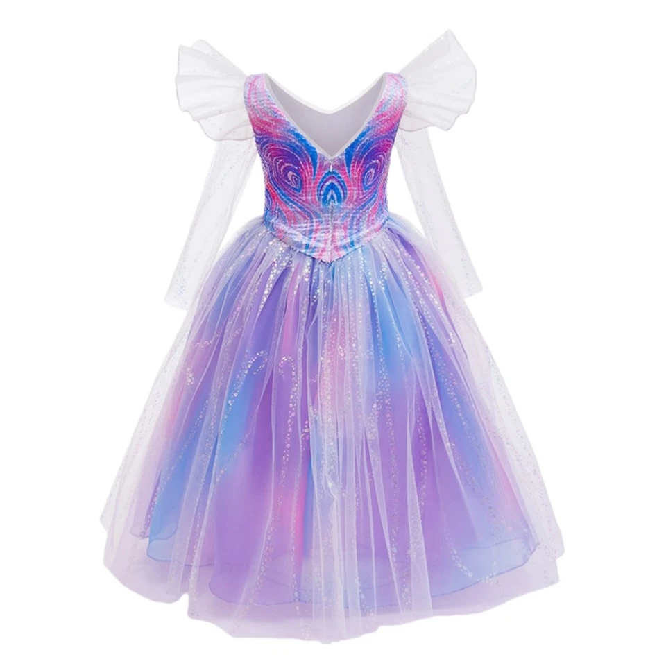 Wicked Parte Dos Glinda Niños Niñas Disfraz Juegos con disfraces Vestido Formal Tutú Vestido de Fiesta Foto 3 de 4