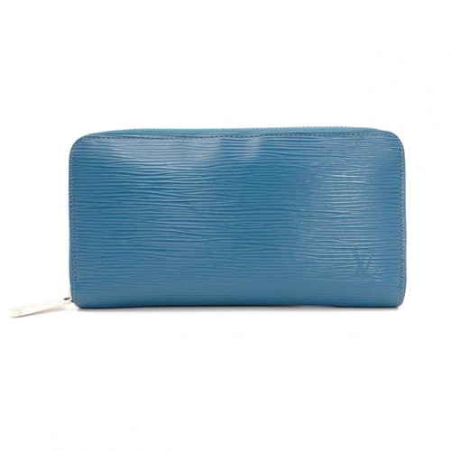 Louis Vuitton Zippy Wallet Epi Leather Blue Women's Pre-owned From Japan