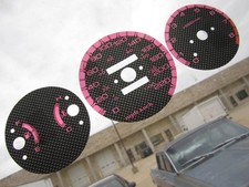 Kmh Metric For 96-00 Honda Civic Mt Carbon Fiber White Face Glow Through Gauges
