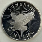 One Troy oz Sunshine Minting .999 Fine Silver Eagle Design Round
