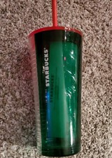Starbucks Holiday 2021 Green / Clear GLASS TRI-COLOR TUMBLER BRAND NEW