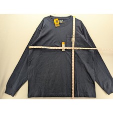 NWT Carhartt Loose Fit Heavyweight Long Sleeve Pocket T-Shirt in Navy sz Large