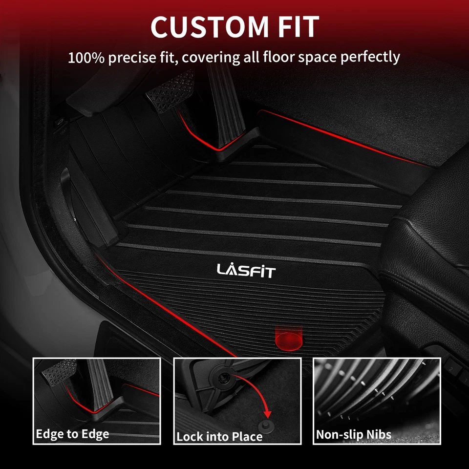 Floor Mats for BMW X1 2023-2026 Custom TPE All Weather 1st & 2nd Row & Cargo Mat Foto 3 de 4