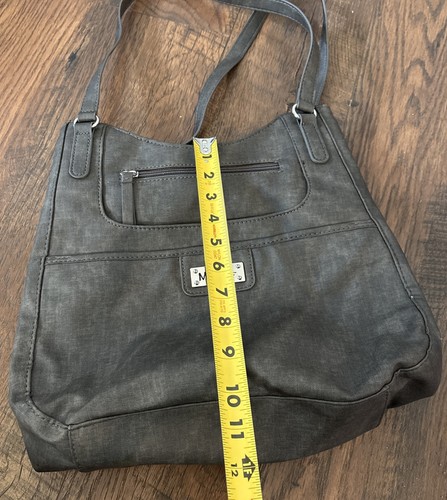 Borsa a tracolla MultiSac Rogers grigia borsetta borsetta tasche zip tracolla regolabile - Foto 3 di 8