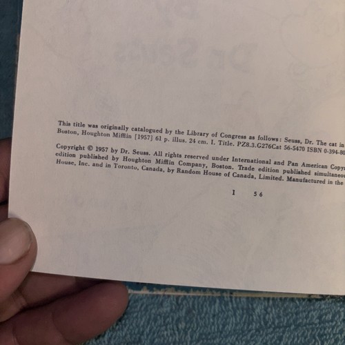 VINTAGE 1957 Dr Seuss Cat In The Hat Book Club Edition/1st Edition - Picture 6 of 8