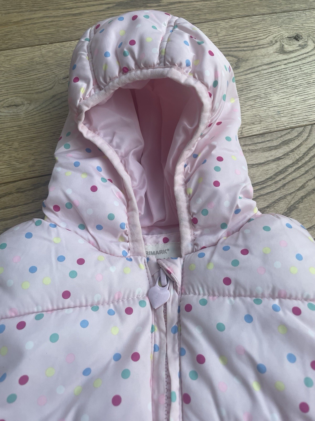 Pink & Colourful Polka Dot Padded Gilet 18-24 Months image 3
