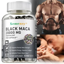 Black Maca Capsules - Testosterone Booster, Support, Energy, Endurance, Desire
