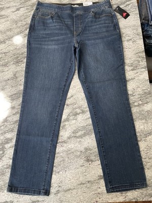 Croft & Barrow Women s Pull On Lycra Stretch Flex Jeans 14 NWT Girlfriend