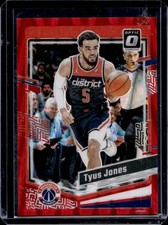 2023-24 Panini Donruss Optic Tyus Jones Red Seismic Prizm #/130 Wizards