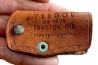 TYDOL  Veedol Oil Co Key FOB TYDOL OIL CO Genuine Leather 1930’s 1950’s — photo 1