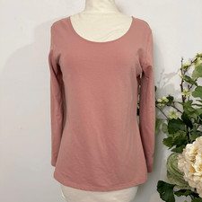 UNIQLO  HEATTECH Cotton T-Shirt  Extra Warm  Scoop Neck  Sold Out Pink  Lar
