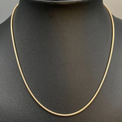 MASSIVE SCHLANGENKETTE  41cm AUS 585er GELBGOLD FBM WERT 1598,- € - Bild 1 von 4