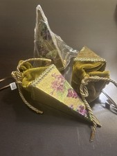 Katherine's Collection Set 3 Treat Box Tapestry Gold Velvet Ornament Christmas