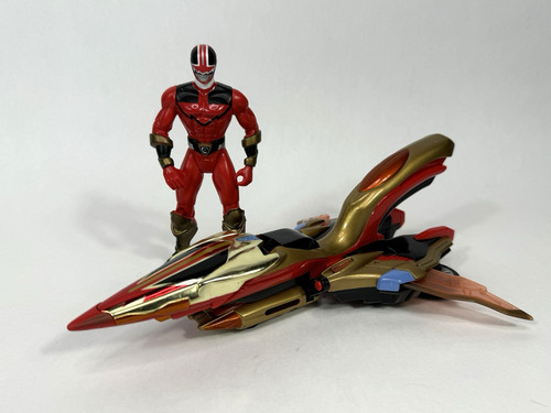 Vintage Bandai Power Rangers Time Force Quantum Strata Cycle mit Figur KOMPLETT - Bild 1 von 13
