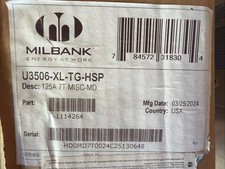 NEW IN BOX Milbank U3506-XL-TG-HSP 125 Amp 3 Phase 7 Jaw Meter Socket