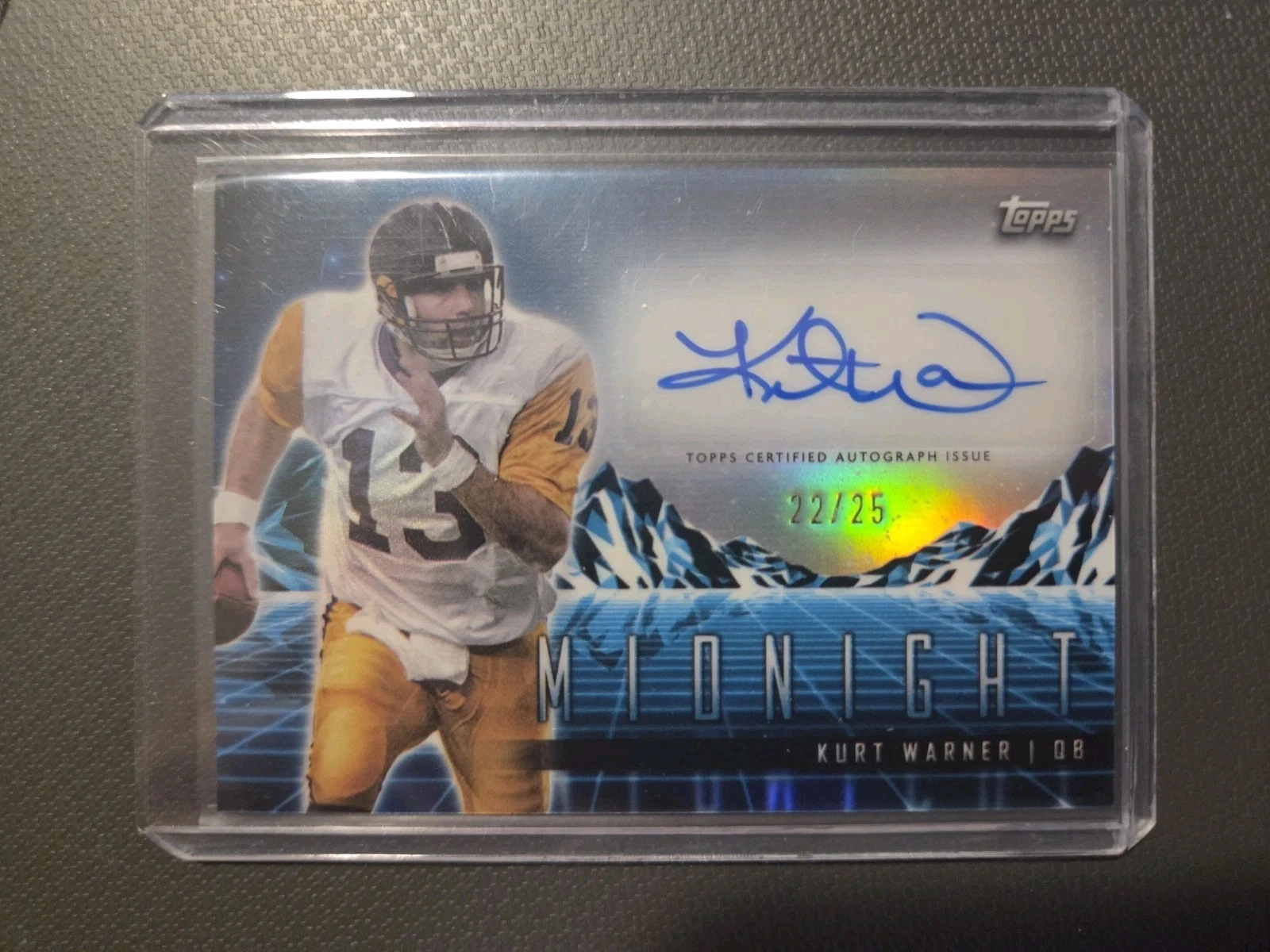 Kurt Warner 2024 Topps Midnight Teal Blue Horizon Signatures Autograph /25