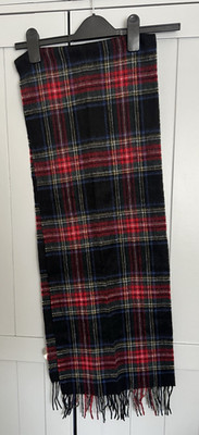 Heritage Traditions rot & schwarz karierter Schal.  100% Wolle. Rechteck. Sehr guter Zustand