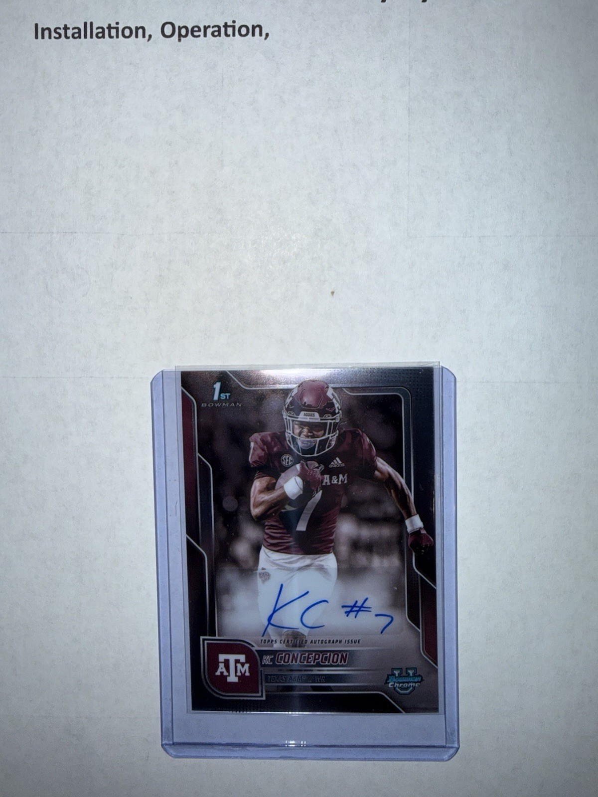 2025 Bowman University Chrome Auto KC Concepcion #BCA-KCO