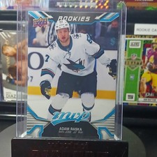 Upper Deck MVP Adam Raska Rookie #230 San Jose Sharks NHL 2022-23 Card. rookie card picture