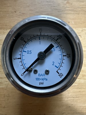 1.5 DRY SS/SS, CBM, 1/8 NPT BACK, 0-30 BAR/KPA Gauge
