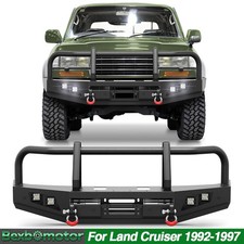 Steel Front Bumper For 1992-1997 Toyota Land Cruiser Wled Lights Sensor Holes