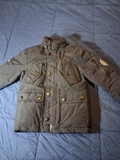 Diesel Parka Coat Boys 4 Black Full Zip Button Pockets Winter