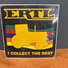 #1 NOS Ertl Tractor I Collect The Best  Enamel Sign 10” x 10”