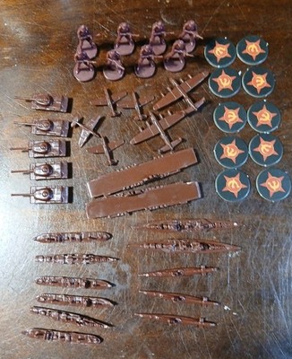Axis & Allies 1941 Board Game 2012 Replacement Parts USSR 40 Pieces & Markers