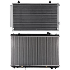 Aluminum Radiator & AC Condenser Cooling Kit For 2001-06 Toyota Highlander 2.4L