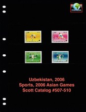$4.25 Scott Value - 2006 UZBEKISTAN Asian Games, Sports scarcer CV MNH NH UMM