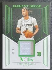 Stephon Castle 2024-25 Panini Noir Elegant Decor Materials Green RC /49 #EDR-CAS