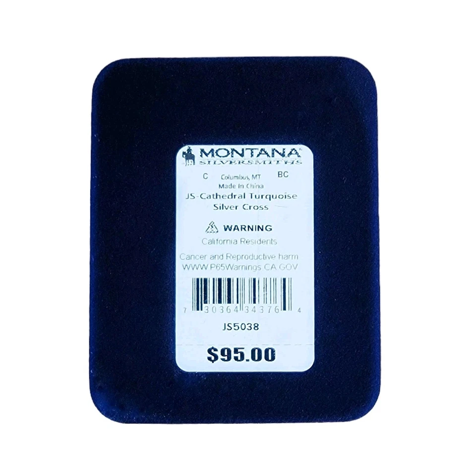 Conjunto de collar cruz catedral occidental Montana Silversmiths - venta al por menor $95 - ¡Nuevo! Foto 3 de 4