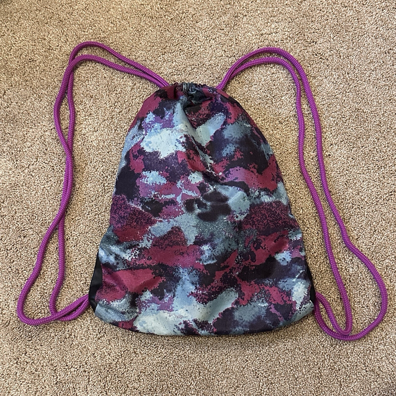 Adidas Drawstring Backpack Pink String Gym Bag Wi… - image 2