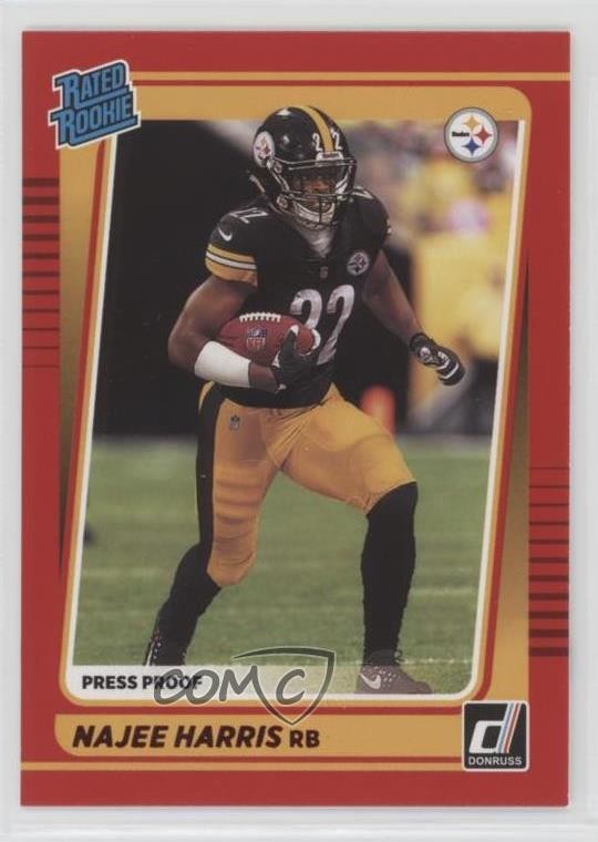 2021 Panini Donruss Rated Rookie Press Proof Red Najee Harris #259 0l7t