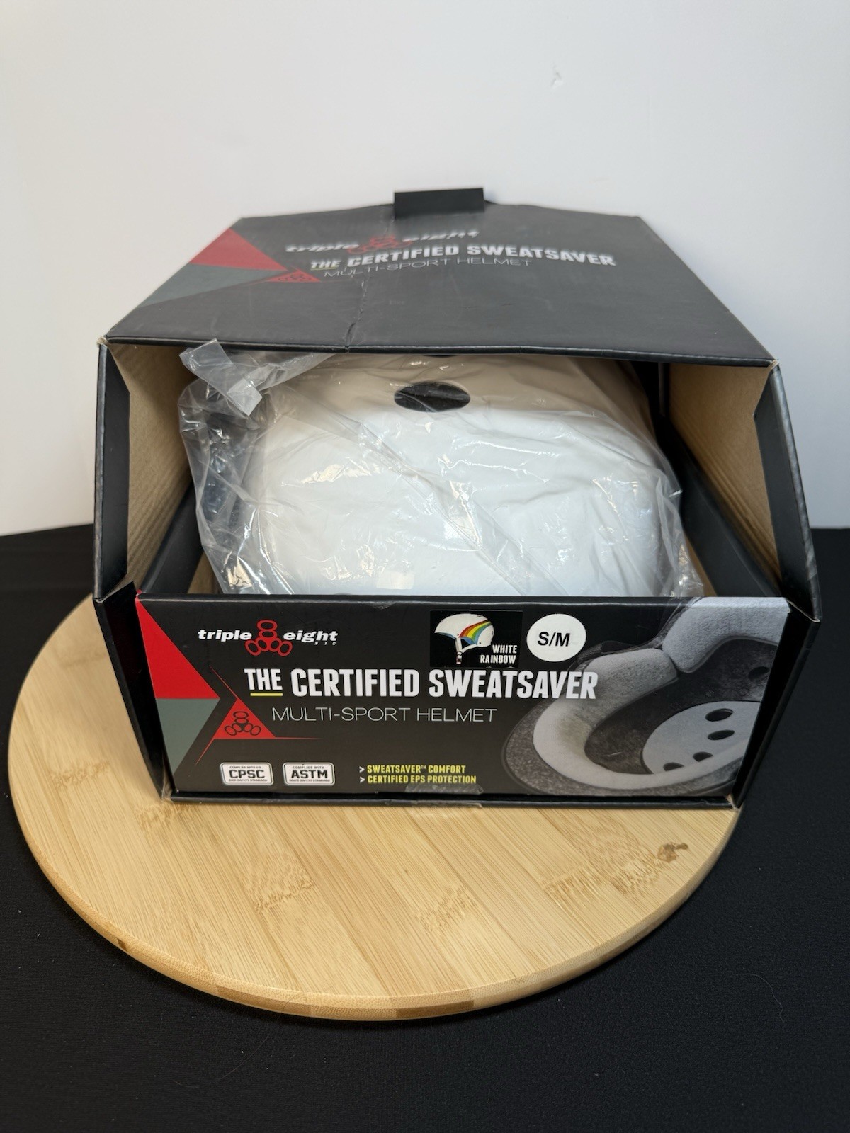 & Bike Helmet White Rainbow Small/medium