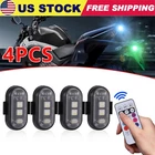 RGB Led Car Ambient Lights Rechargeable Wireless Car Light With Remote Control