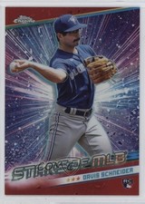 2024 Topps Update Stars of MLB Chrome Red Refractor 8/75 Davis Schneider fm0