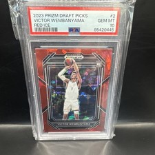 2023 Panini Red Ice Prizm DP #2 Victor Wembanyama RC Rookie PSA 10 GEM MINT